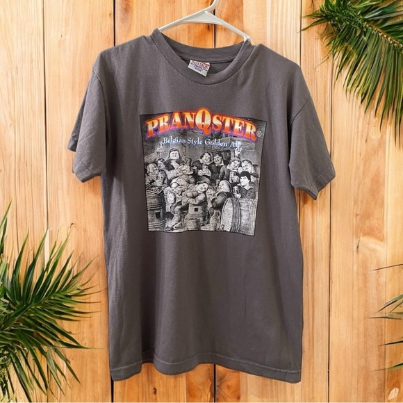 VINTAGE PRANQSTER Belgian Style Golden Ale T-Shirt - Bayside - Medium - Picture 1 of 7
